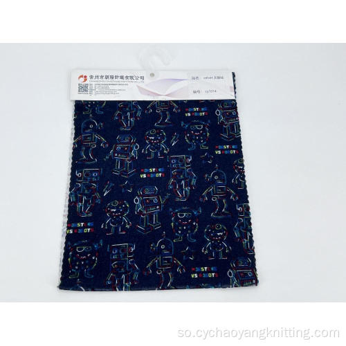100% polyester-ka polyester daabacan daabacaadda velvet maro jilicsan xilliga qaboobaha